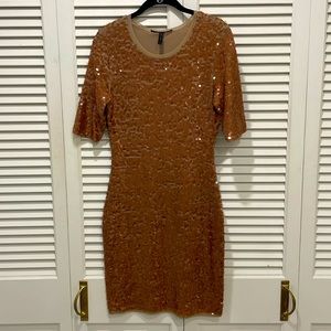 BCBG Max Azria Bronze Sequin Dress
